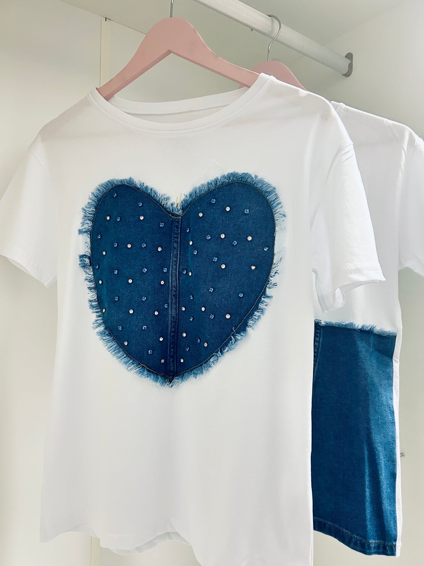 тениска дънково сърце