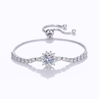 Гривна с циркони и камъни от медицинска стомана