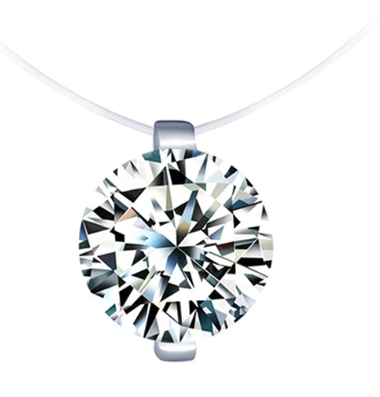 Колие на корда с цирконов камък, материал сребро проба 925